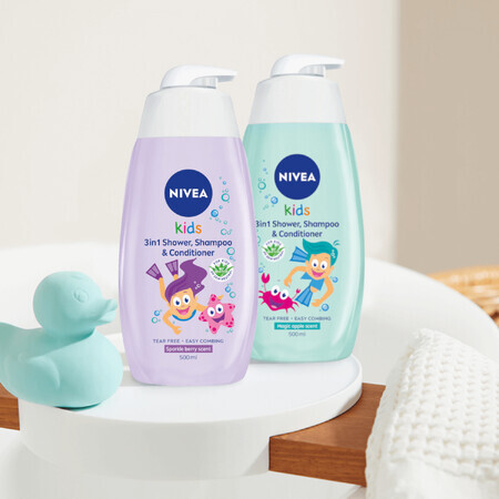 Nivea Bambini Delicato Gel Doccia con Fragranza di Mela e Caramello, 500ml.