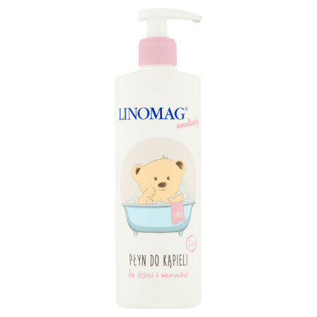 Linomag Emolients, lotion de bain pour bébés et enfants à partir de 7 mois, 400 ml