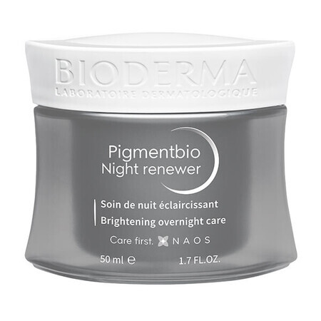 Bioderma Pigmentbio Night Renewer, crème éclaircissante pour le visage, crème de nuit, 50 ml