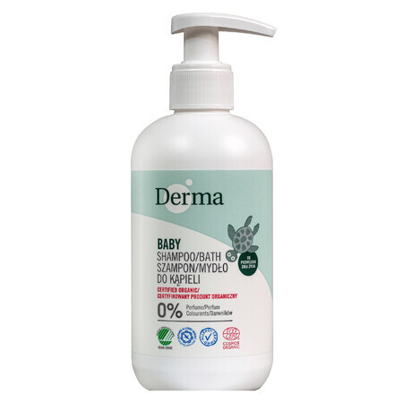 Derma Eco Baby, shampoo, badzeep voor kinderen vanaf 1 dag, 250 ml