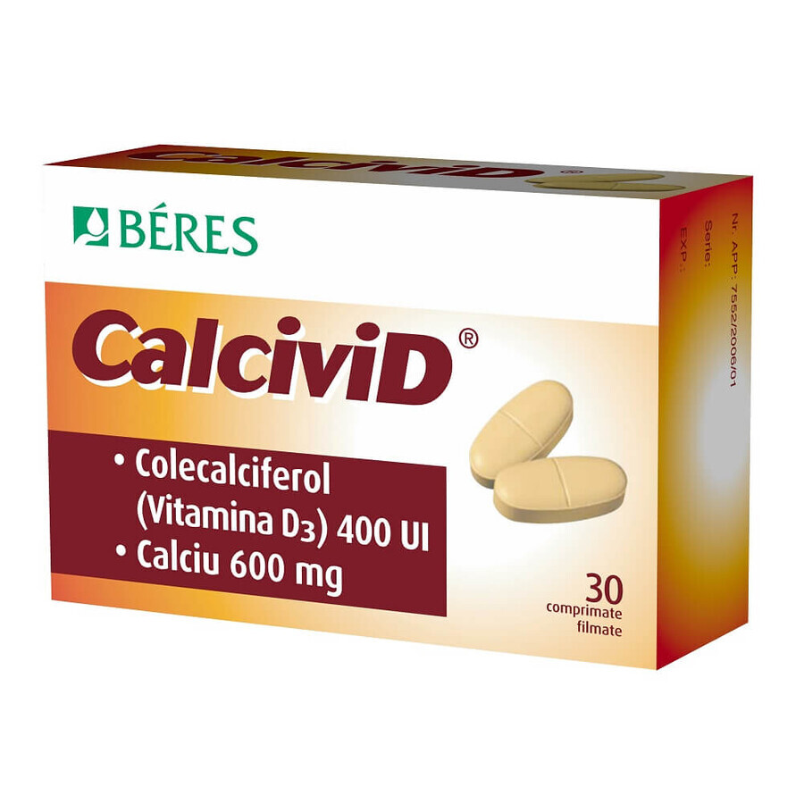 Calcivid, 30 film-coated tablets, Beres Pharmaceuticals Co