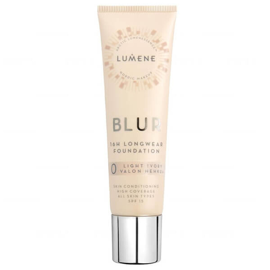 Lumene Blur, gladmakende foundation, 0, Light Ivory, 30 ml