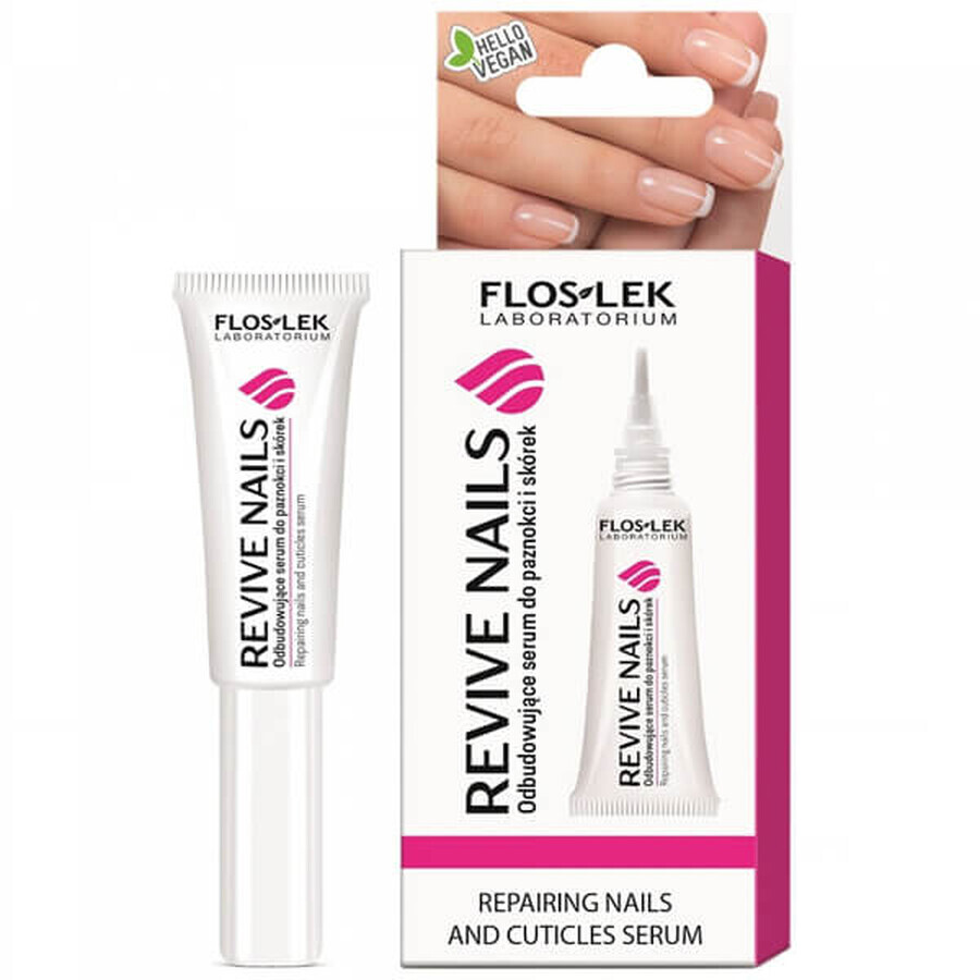 Flos-Lek Revive Nails, suero recuperador de uñas y cutículas, 8 ml