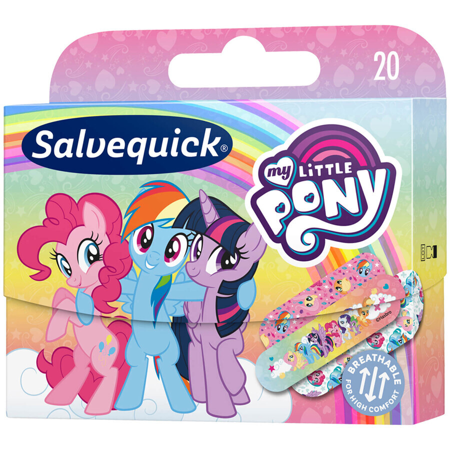 Salvequick, pleisters met verband, My Little Pony, 20 stuks