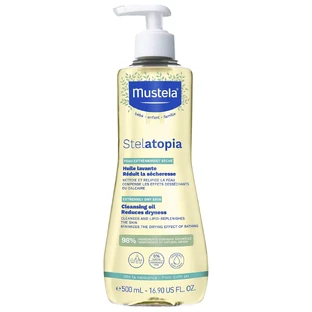 Mustela Stelatopia Reinigendes Badöl - Sanfte Pflege für zarte Babyhaut, 500ml
