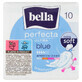 Bella Perfecta Ultra, Extra Soft maandverband met vleugels, Blauw, 10 stuks