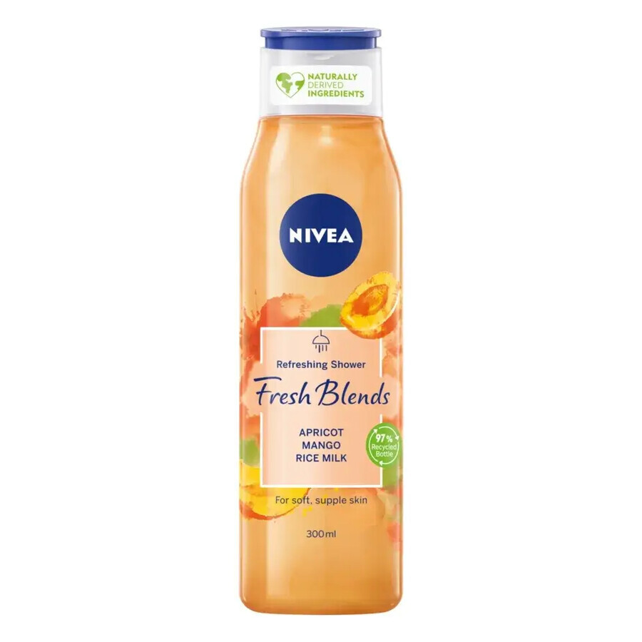 Miscela Fresca Nivea - Gel Doccia al Profumo di Albicocca, Mango e Latte di Riso, 300ml