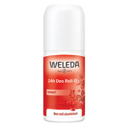 Weleda, Deo Roll-on, 24-uurs roll-on deodorant met granaatappel, 50 ml