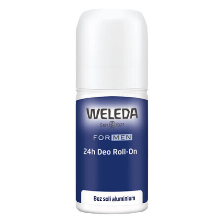 Weleda, Deo Roll-on, 24-uurs roll-on deodorant, voor mannen, 50 ml