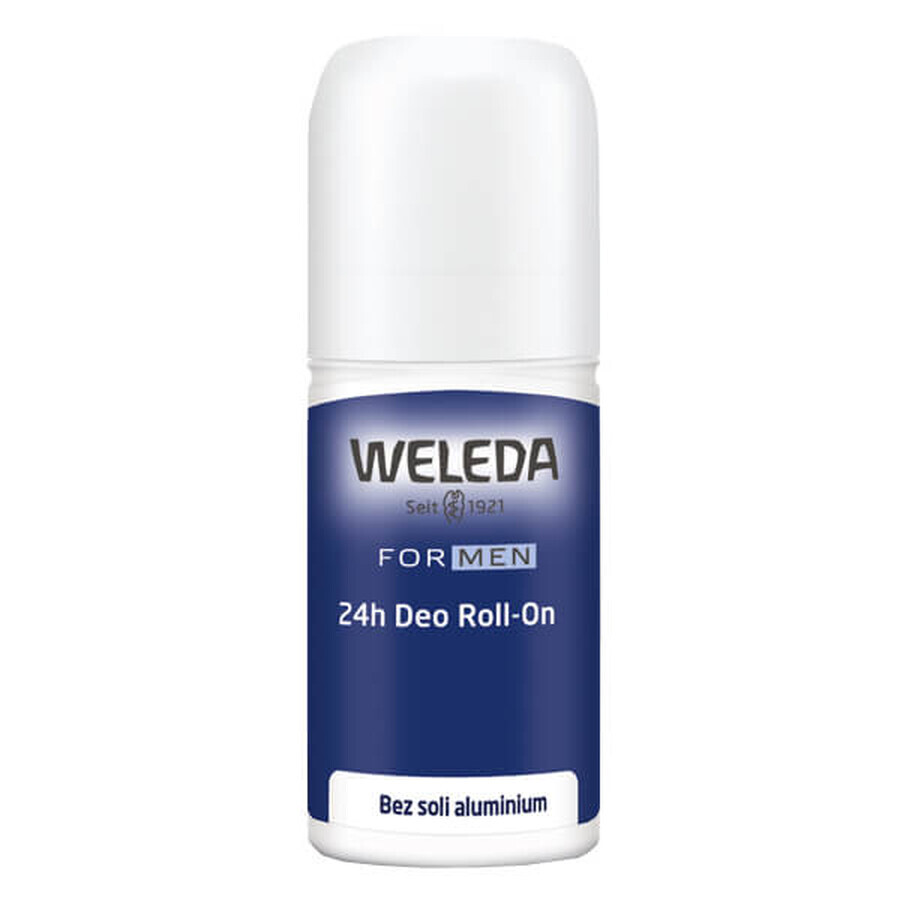 Weleda, Deo Roll-on, déodorant roll-on 24 heures, pour hommes, 50 ml