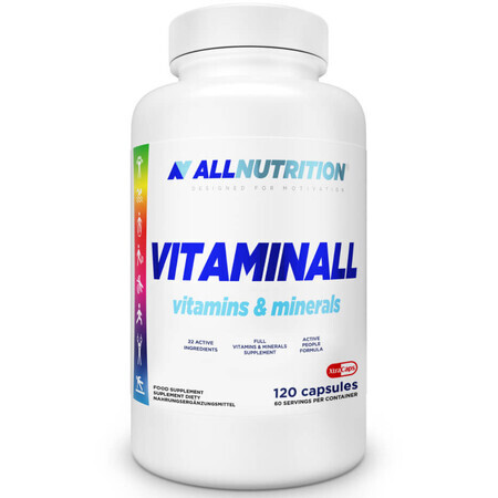 Allnutrition Vitaminall, vitaminen en mineralen, 120 capsules