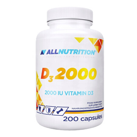 Allnutrition D3 2000, vitamine D 50 µg, 200 gélules