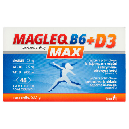 MagleQ B6 Max + D3, 45 tablets