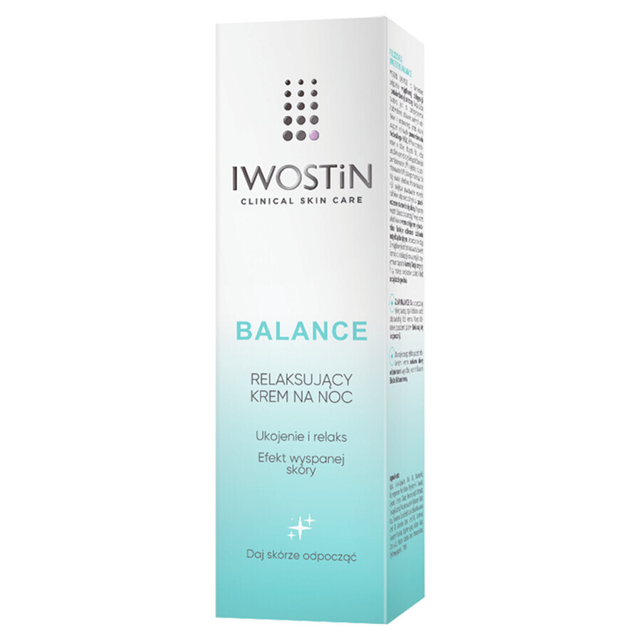 Iwostin Balance, crème de nuit relaxante, apaisante et relaxante, 50 ml