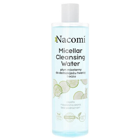 Nacomi Soluzione Micellare Detergente Delicata per Viso e Occhi, 400ml