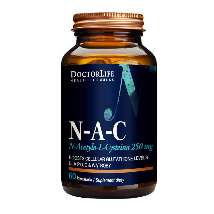 Doctor Life NAC, N-acetylcysteïne 250 mg, 60 capsules