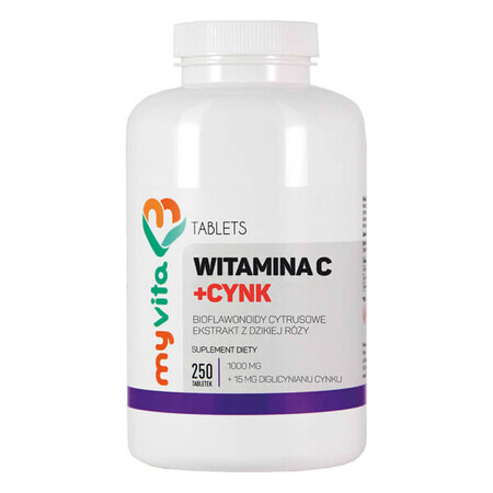 MyVita, Vitamine C + zink, 250 tabletten