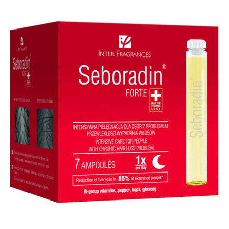 Seboradin Forte, behandeling tegen haaruitval, 5,5 ml x 7 ampullen