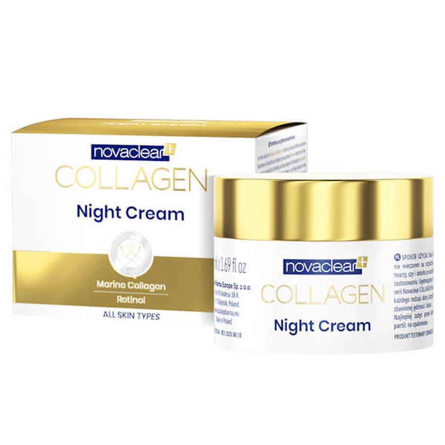 Novaclear Collagen, crème de nuit raffermissante et lissante, 50 ml