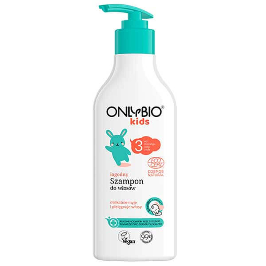 OnlyBio Kids, milde haarshampoo voor kinderen vanaf 3 jaar, 300 ml