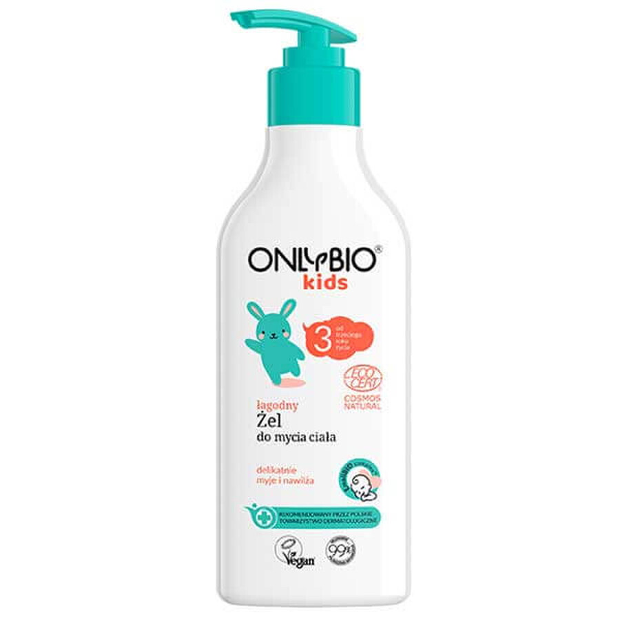 OnlyBio Kids, milde lichaamswasgel voor kinderen vanaf 3 jaar, 300 ml