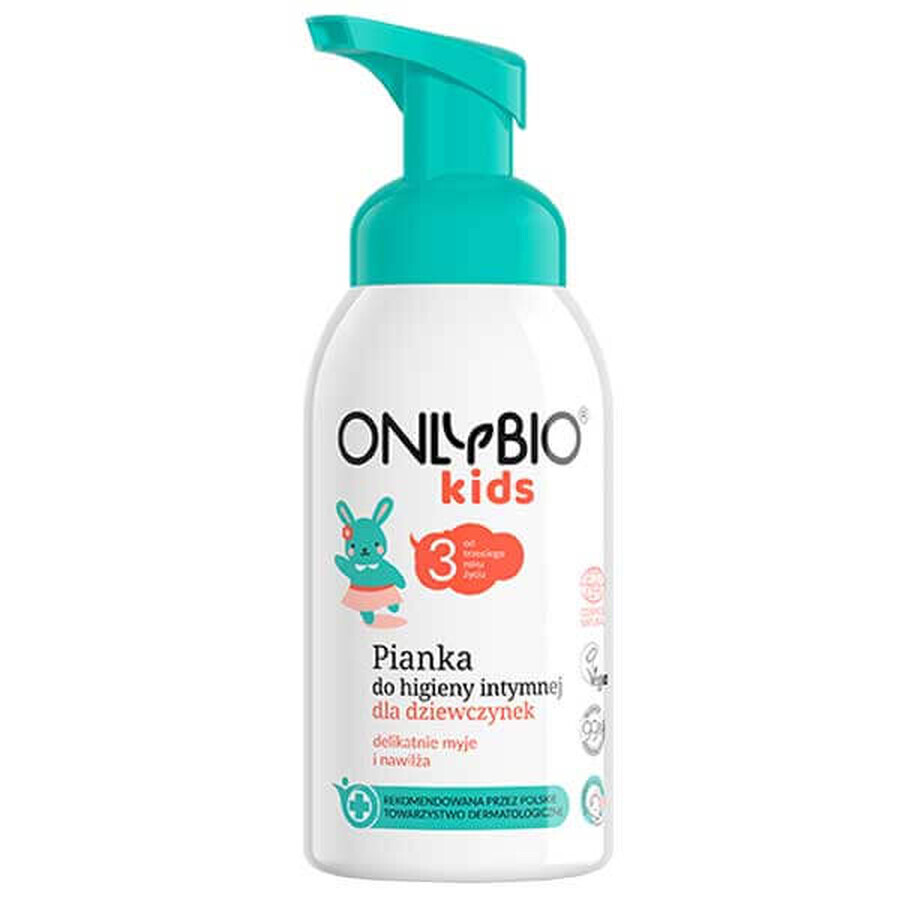 OnlyBio Kids, spumă de igienă intimă pentru fete de la 3 ani, 300 ml