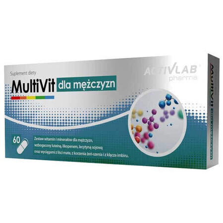 Multivitaminico Uomo - Integratore Alimentare in Capsule, 60 pezzi.