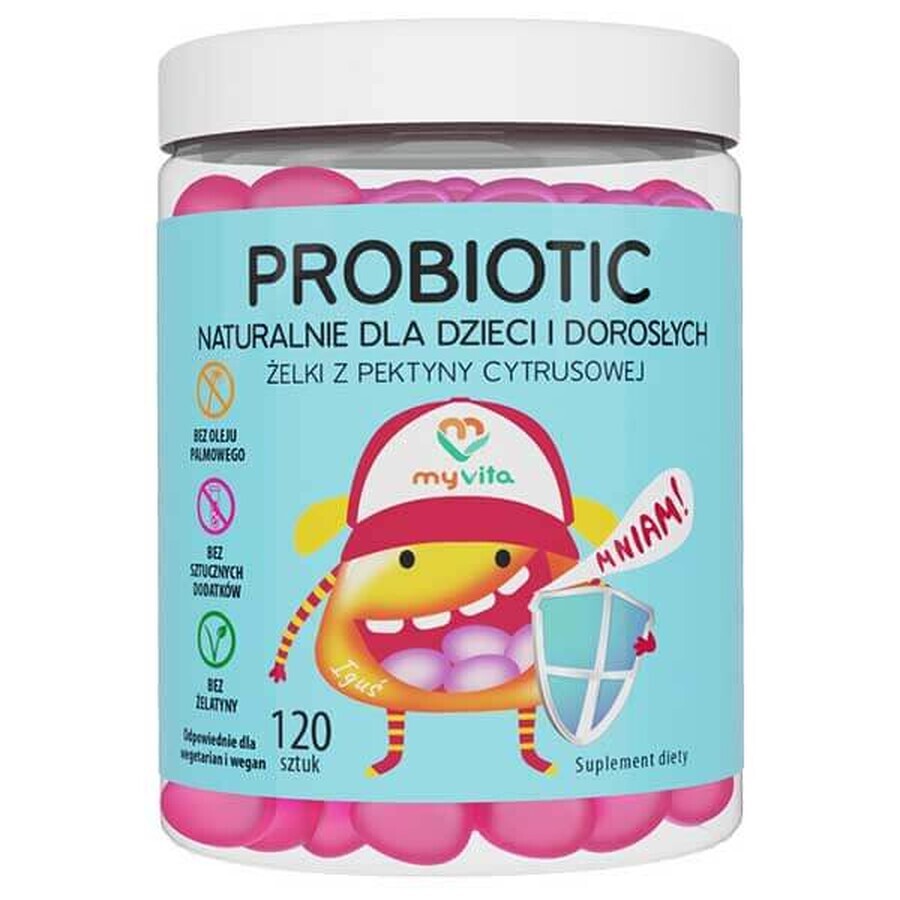 MyVita Probiotic, natural jellies for children and adults, 120 pieces