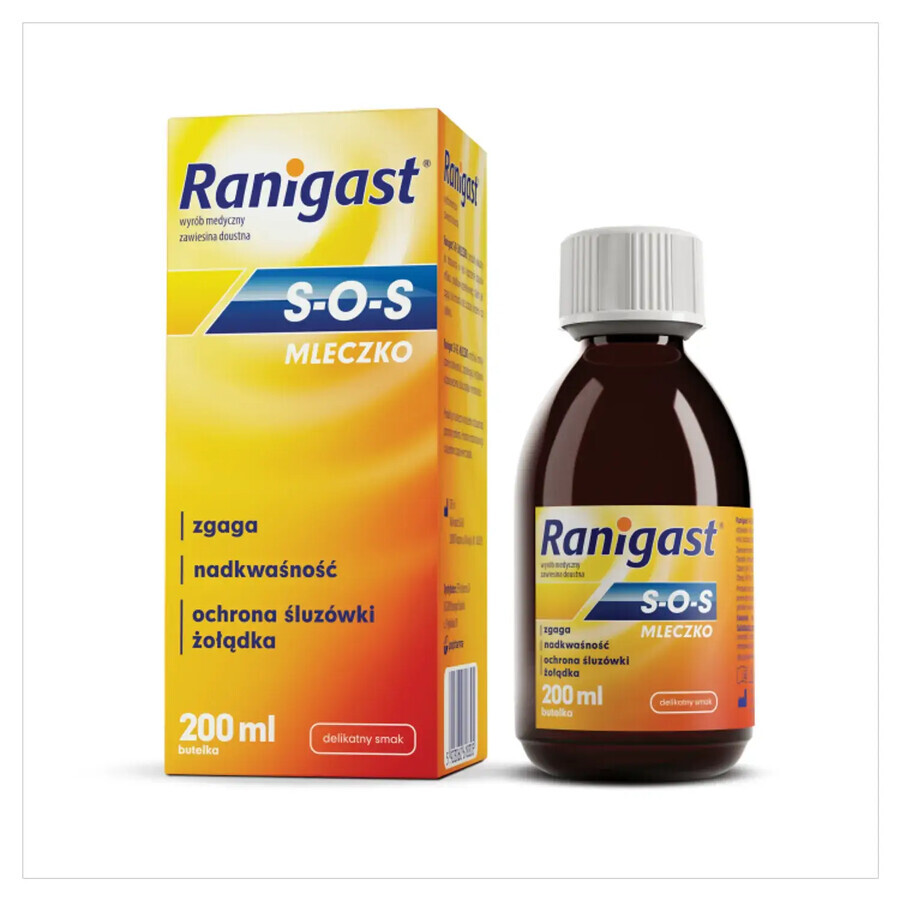 Ranigast SOS Melk, orale suspensie, 200 ml