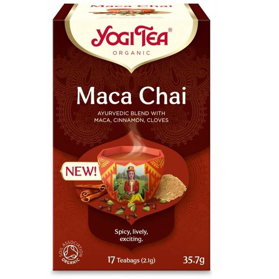 Organic Maca Chai Tea, 17 bags, Yogi Tea