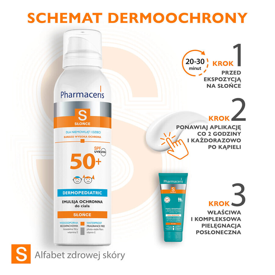 Pharmaceris S, Emulsie protectoare pentru bebeluși și copii, SPF 50+, 150 ml