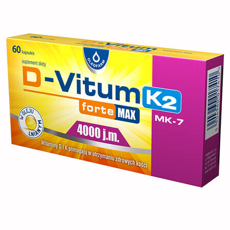 D-Vitum Forte Max 4000 IE K2 MK-7, 60 capsules