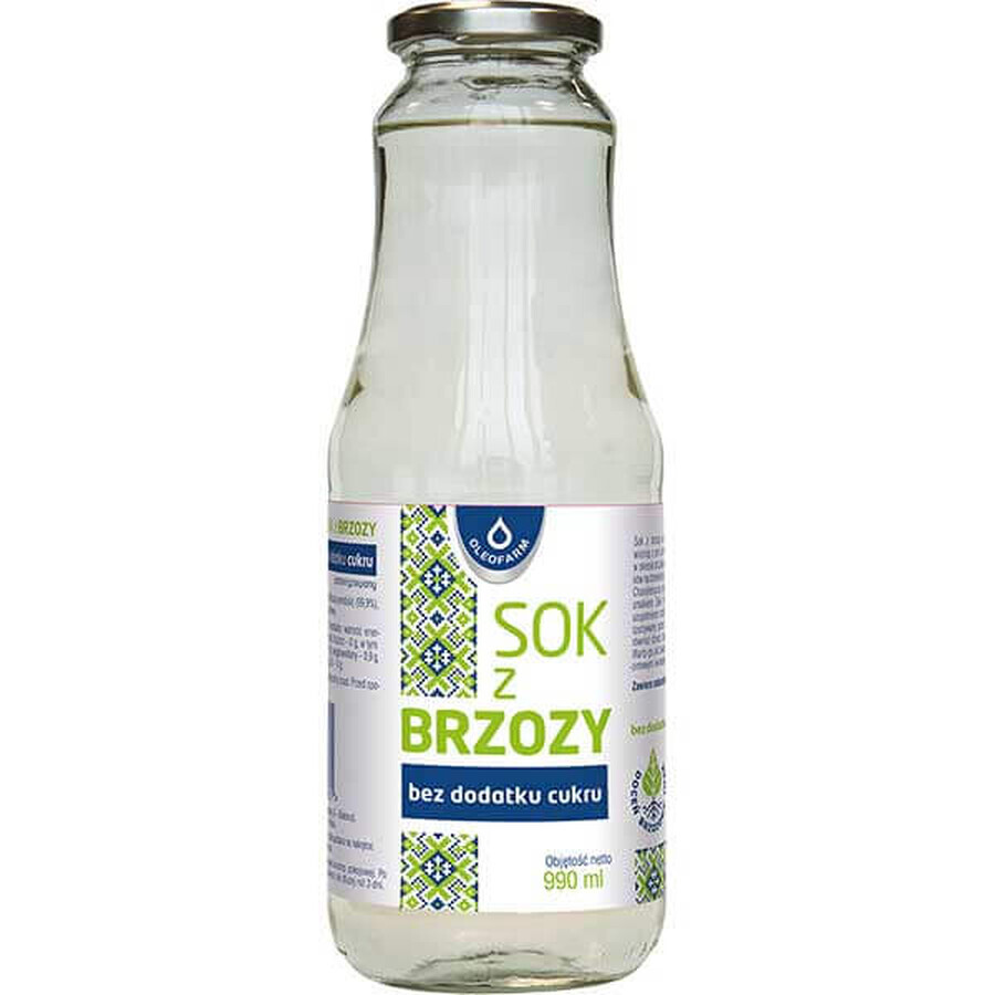 Oleofarm Berkensap, zonder toegevoegde suiker, 990 ml