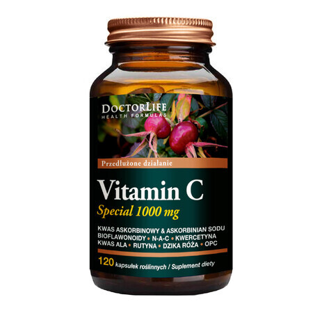 Doctor Life Vitamine C Speciaal, vitamine C 1000 mg, 120 plantencapsules