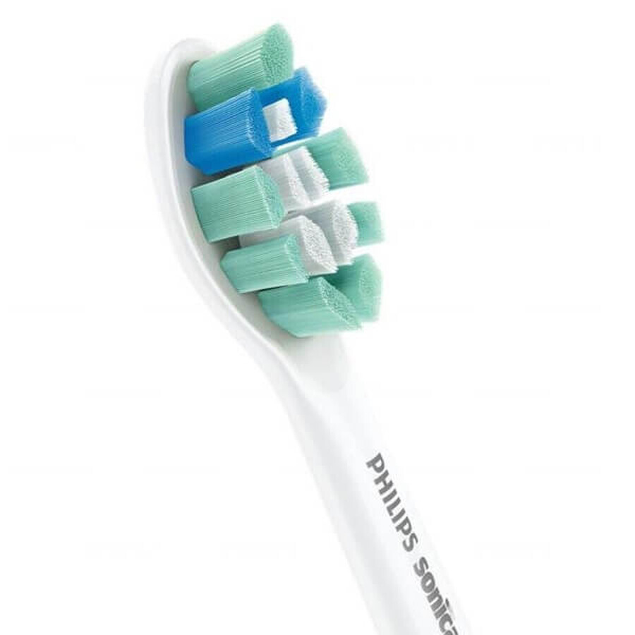 Philips, vârfuri de schimb pentru periuța de dinți sonică Sonicare C2 Optimal Plaque Defence, HX9022/10, alb, 2 bucăți