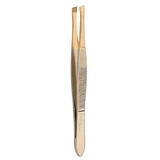 Donegal, oblique tweezers, gold