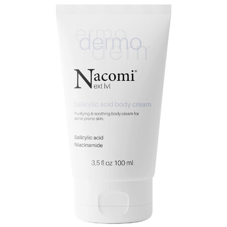 Nacomi Next Level Dermo, crema corporal con ácido salicílico, 150 ml