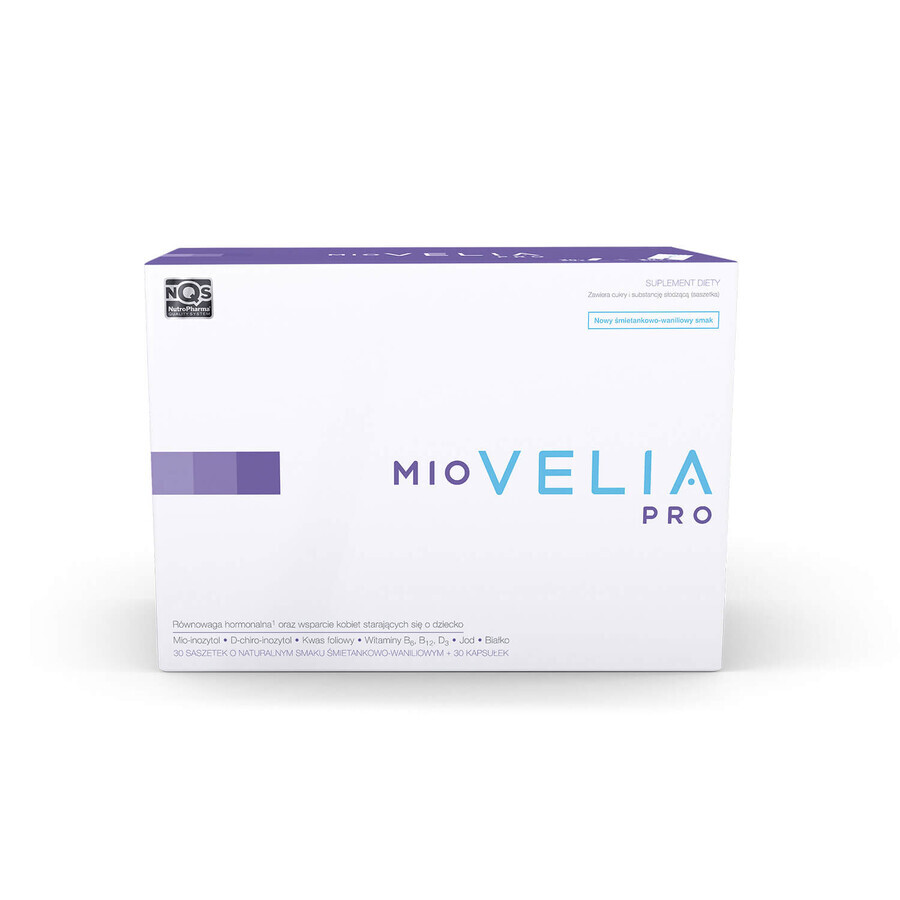 Miovelia Pro, orange flavor, 30 sachets + 30 capsules