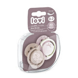 Lovi Baby Shower, pacifier, silicone, dynamic, girl, 22/900, from 0-2 months, 2 pcs.