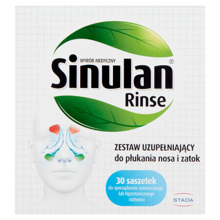 Sinulan Rinse, set de rinçage supplémentaire pour le nez et les sinus, 30 sachets