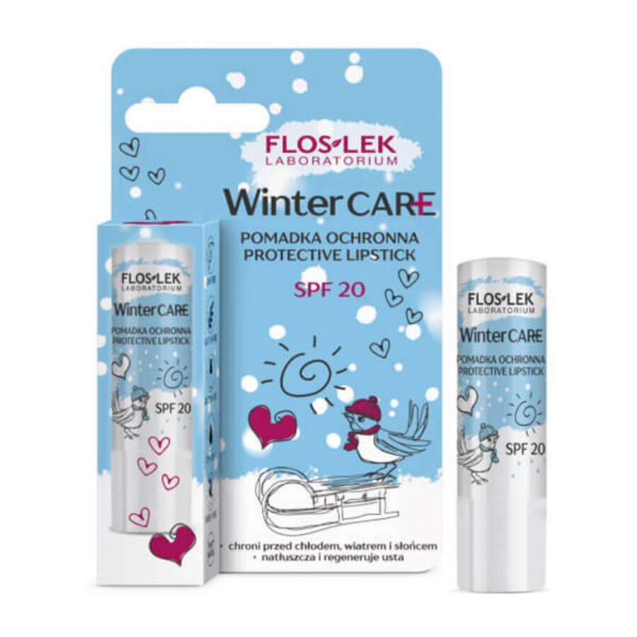 Floslek Winter Care, beschermende lippenstift, UV SPF 20, 1 stuk