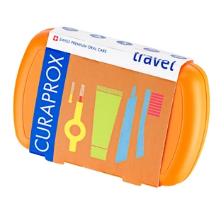 Curaprox, travel set, orange