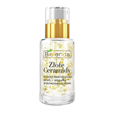 Bielenda Golden Ceramides, sérum-ampoule anti-rides profondément revitalisant, peaux matures et sensibles, 15 ml