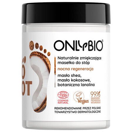 OnlyBio Foot, Unt pentru picioare care înmoaie în mod natural, regenerare nocturnă, 90 ml