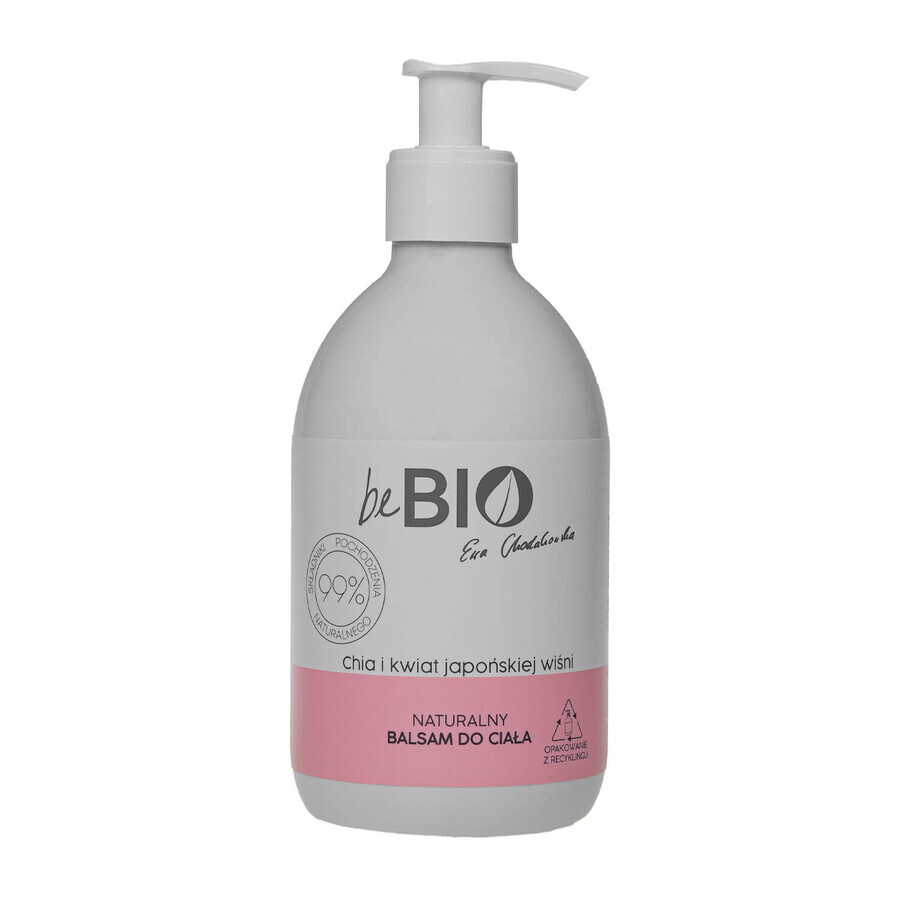 beBIO Ewa Chodakowska, Loțiune de corp naturală, chia și flori de cireș japonez, 400 ml