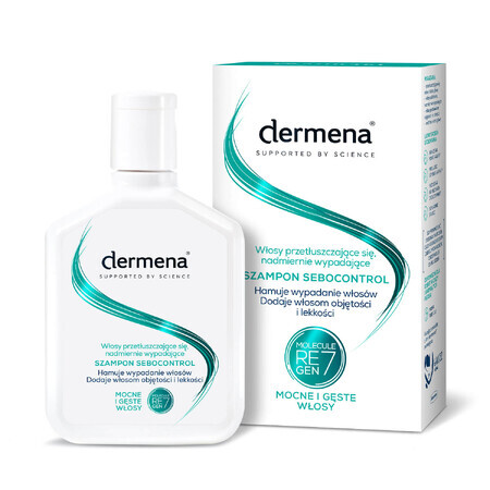 Dermena Sebocontrol, shampoo voor vet en overmatig uitvallend haar, 200 ml