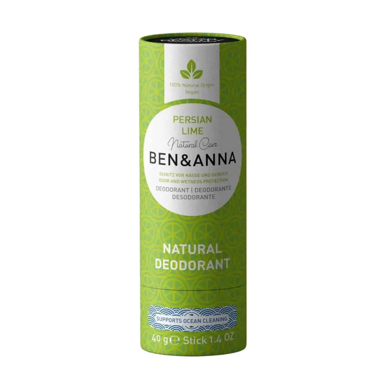 Ben &amp; Anna Natuurlijke deodorant, natuurlijke deodorantstick, Perzische limoen, 40 g