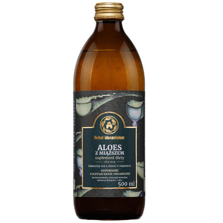 Aloe Vera Saft mit Herbal Monasterium Aloe Vera Pulp 500 ml.