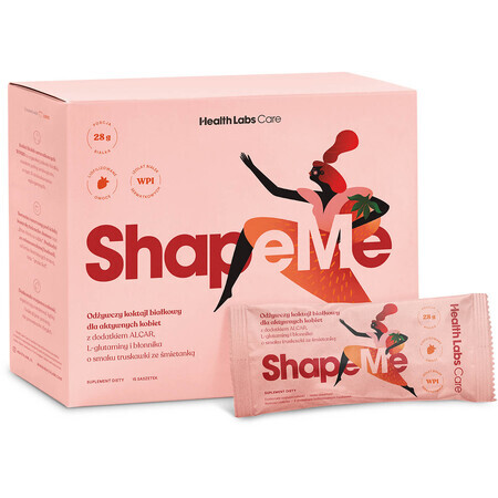 Health Labs ShapeMe, aardbei- en roomsmaak, 15 zakjes