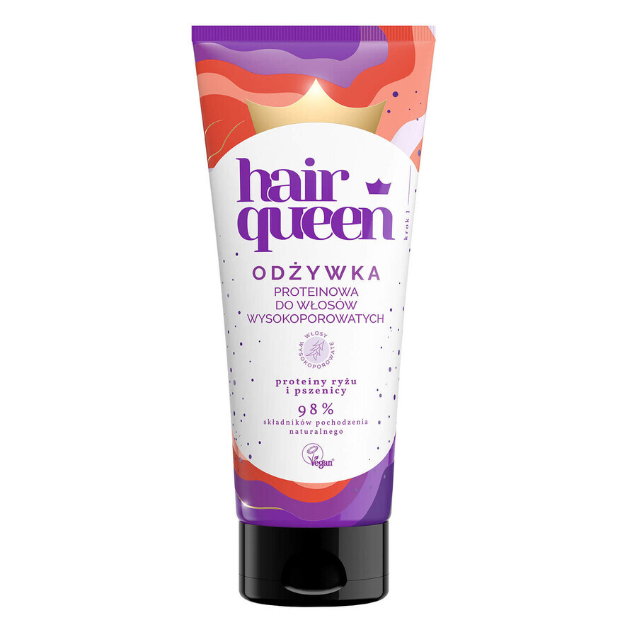 Hair Queen, eiwitconditioner voor hoog poreus haar, 200 ml